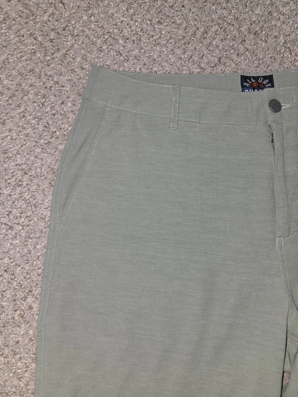 Faherty Men's All Day 9in Green Stretch Chino Shorts Size 34